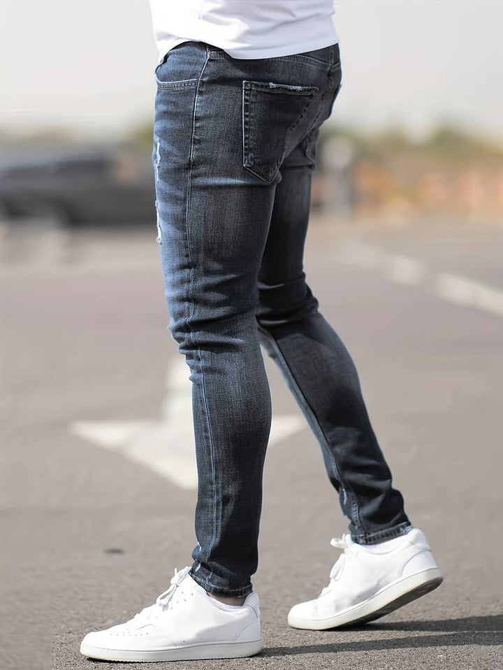 Chloe | Stylish Ripped Skinny Stretch Jeans For Men