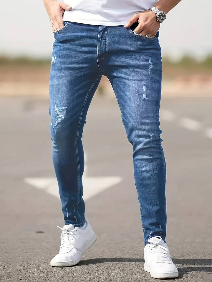 Chloe | Stylish Ripped Skinny Stretch Jeans For Men