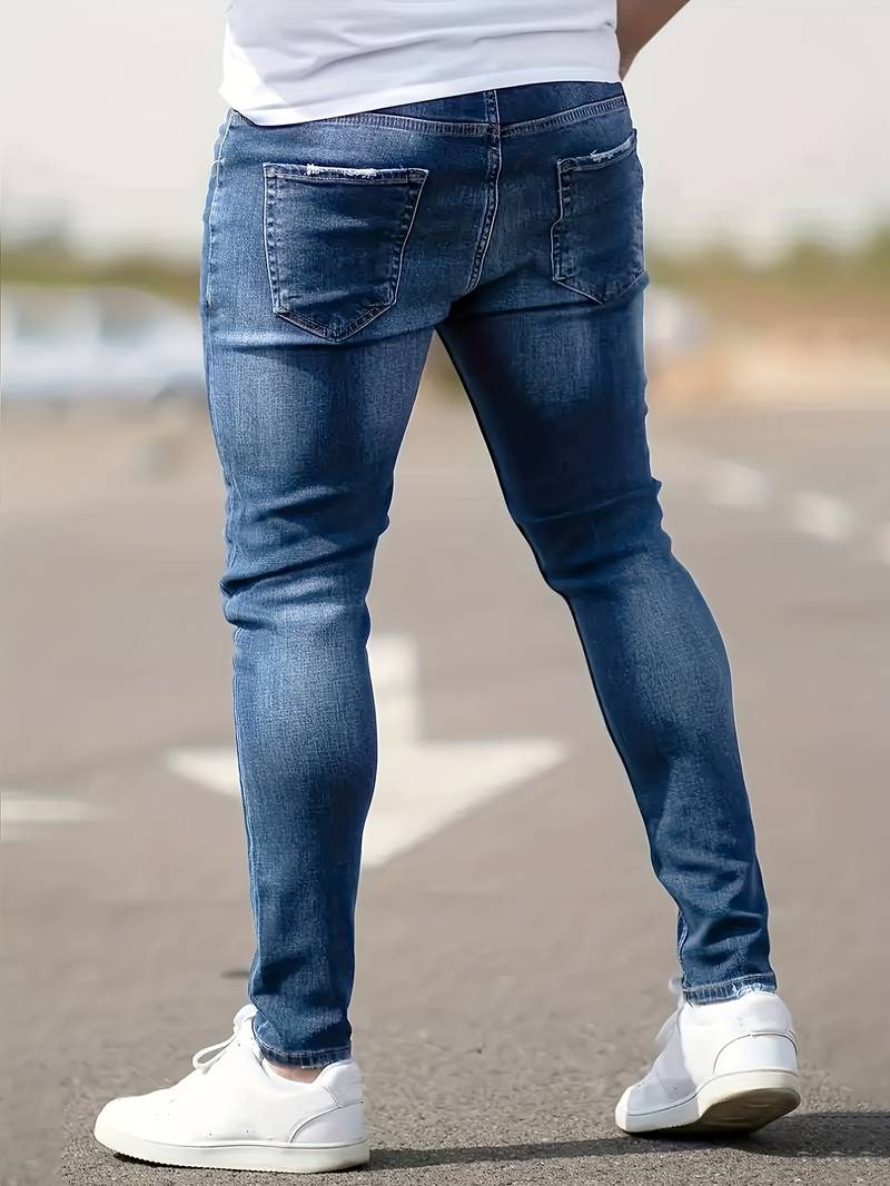 Chloe | Stylish Ripped Skinny Stretch Jeans For Men