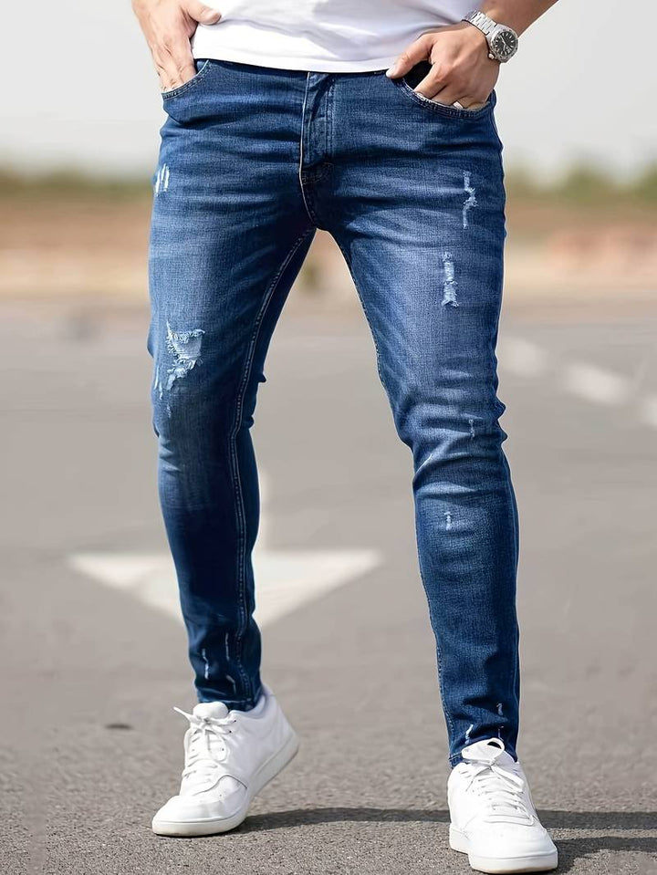 Chloe | Stylish Ripped Skinny Stretch Jeans For Men