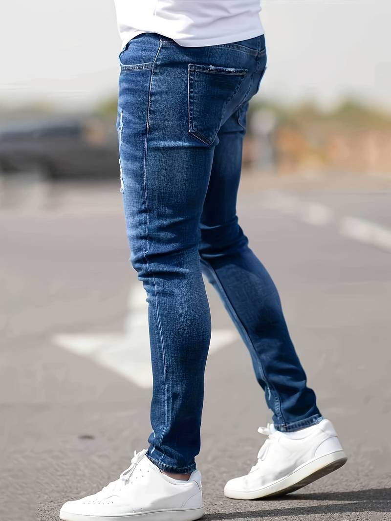 Chloe | Stylish Ripped Skinny Stretch Jeans For Men
