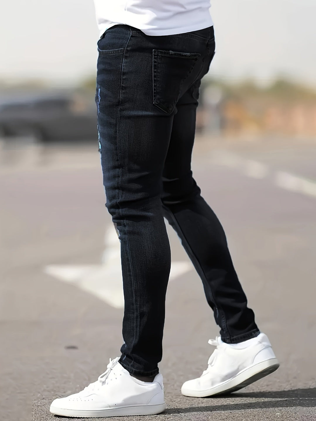 Chloe | Stylish Ripped Skinny Stretch Jeans For Men