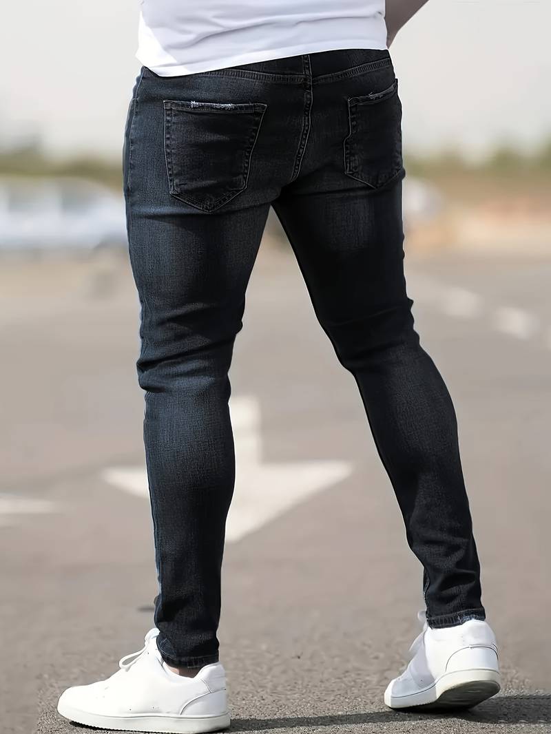 Chloe | Stylish Ripped Skinny Stretch Jeans For Men