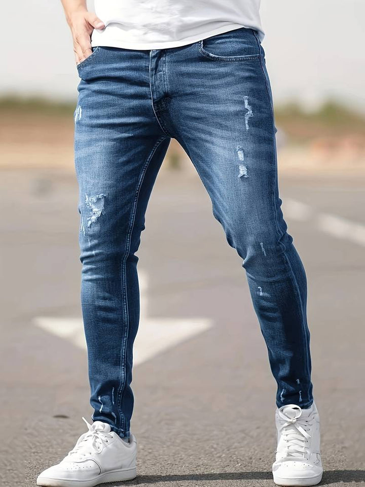 Chloe | Stylish Ripped Skinny Stretch Jeans For Men