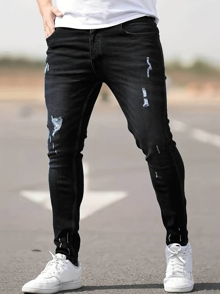 Chloe | Stylish Ripped Skinny Stretch Jeans For Men