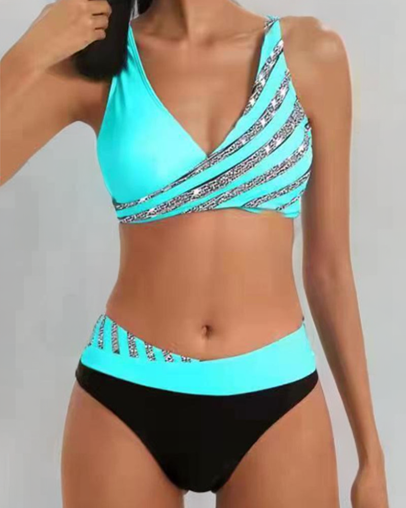 Margot | Stylish Wrap Cross Bikini With Printed Details
