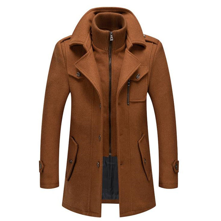 Natasha | Stylish Double-Layered Wool Coat With Ribbed Collar