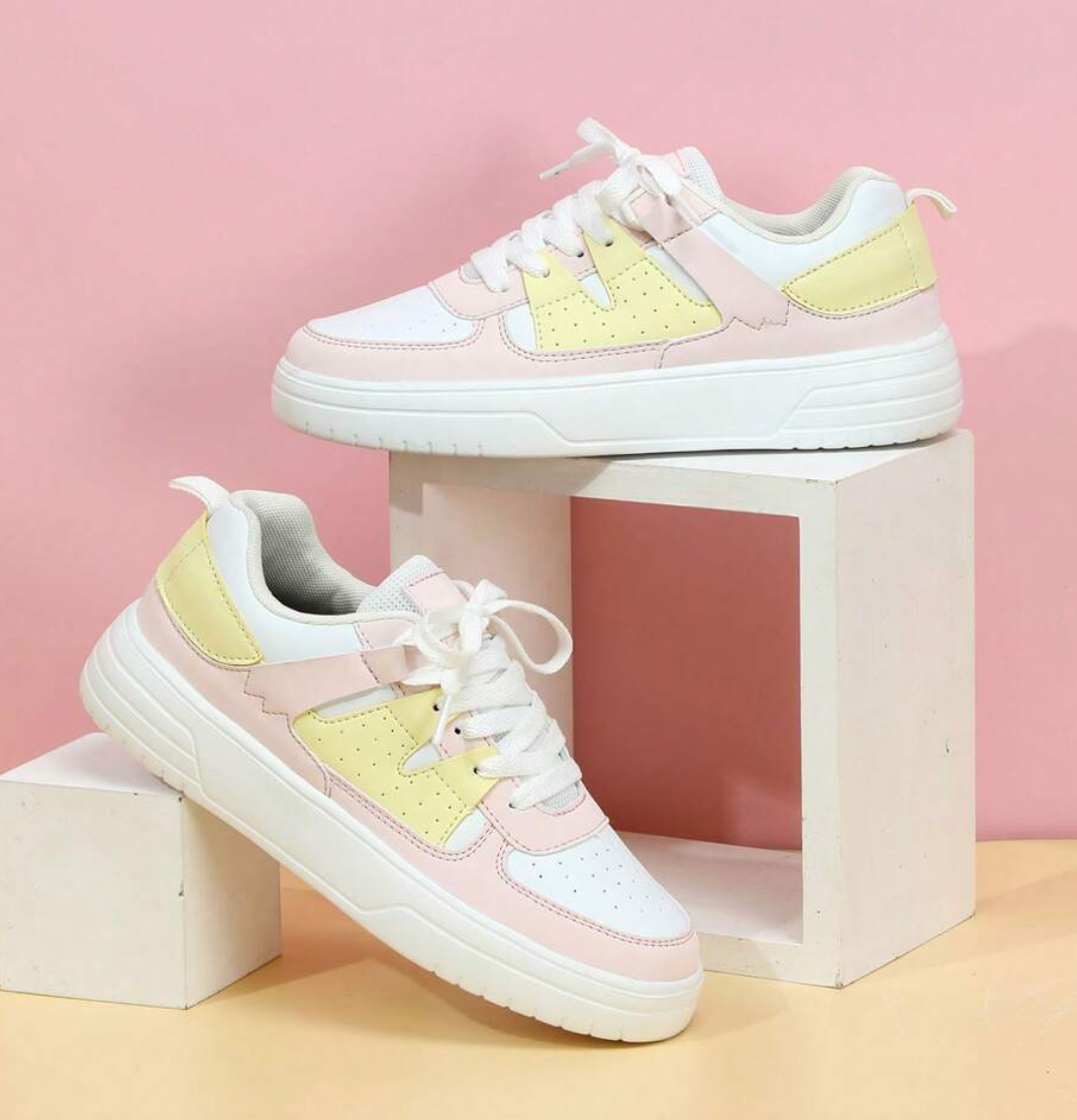 Molly | Stylish Pastel Colorblock Platform Sneakers For Women