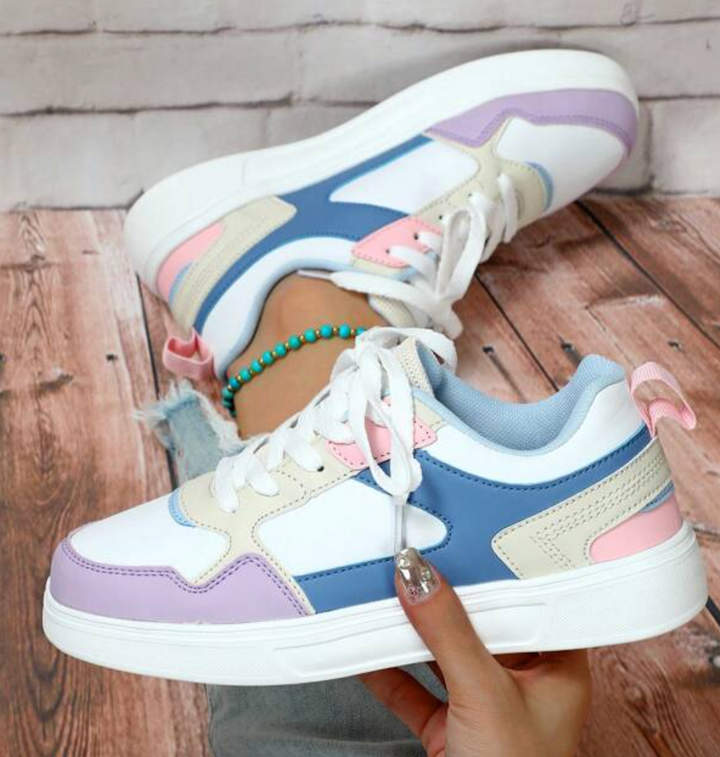 Molly | Stylish Pastel Colorblock Platform Sneakers For Women