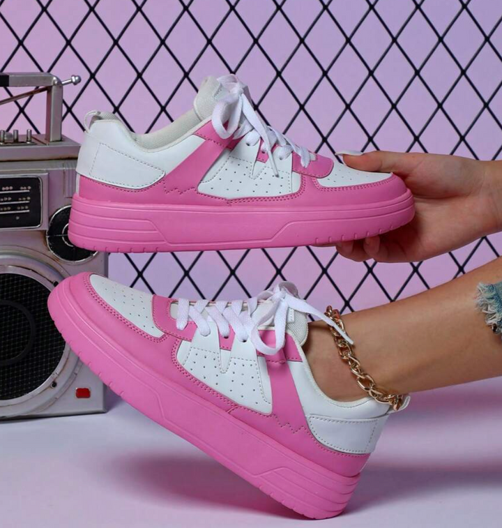 Molly | Stylish Pastel Colorblock Platform Sneakers For Women