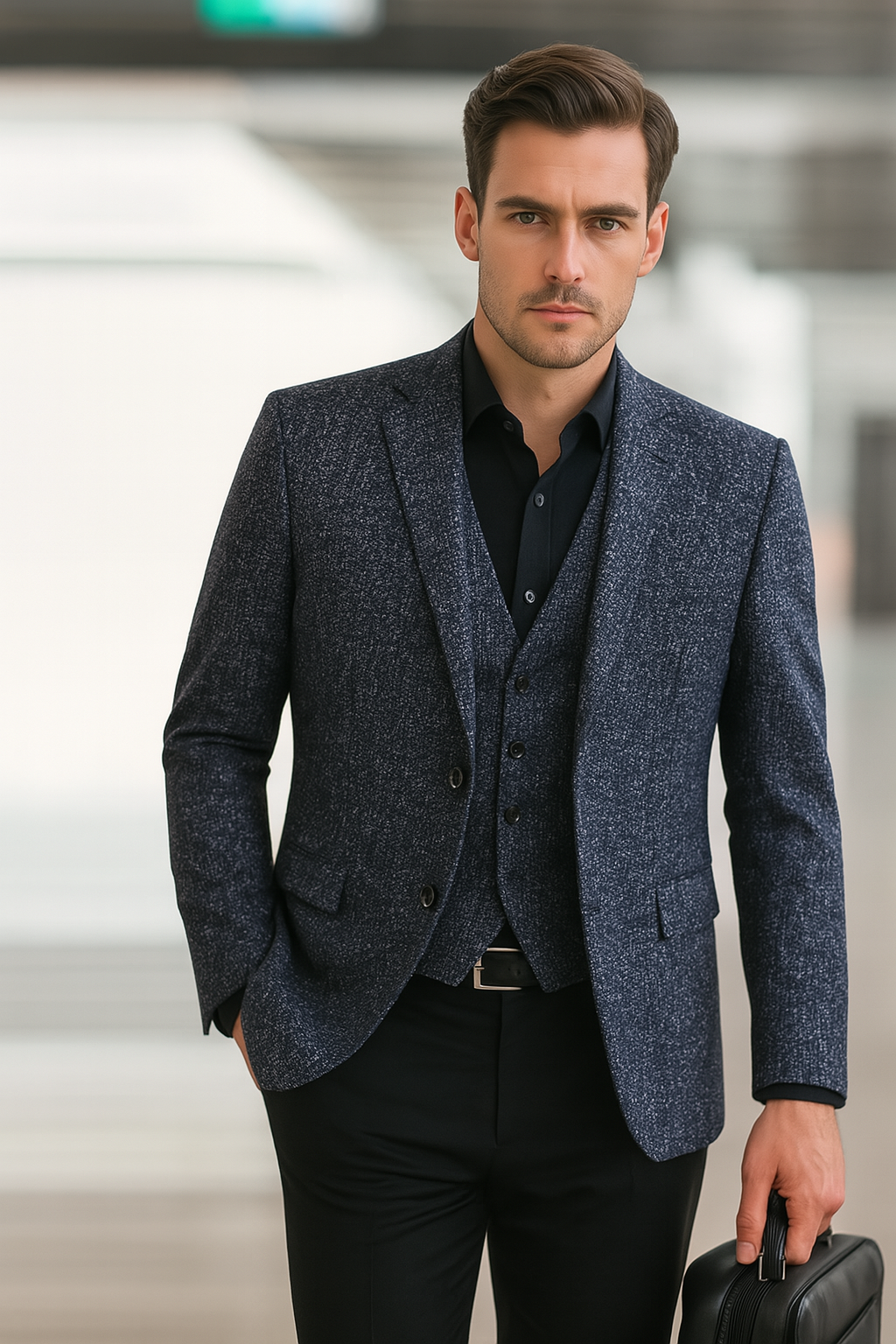 Blake | Elegant Slim Fit Blazer Men - Grey Casual Jacket