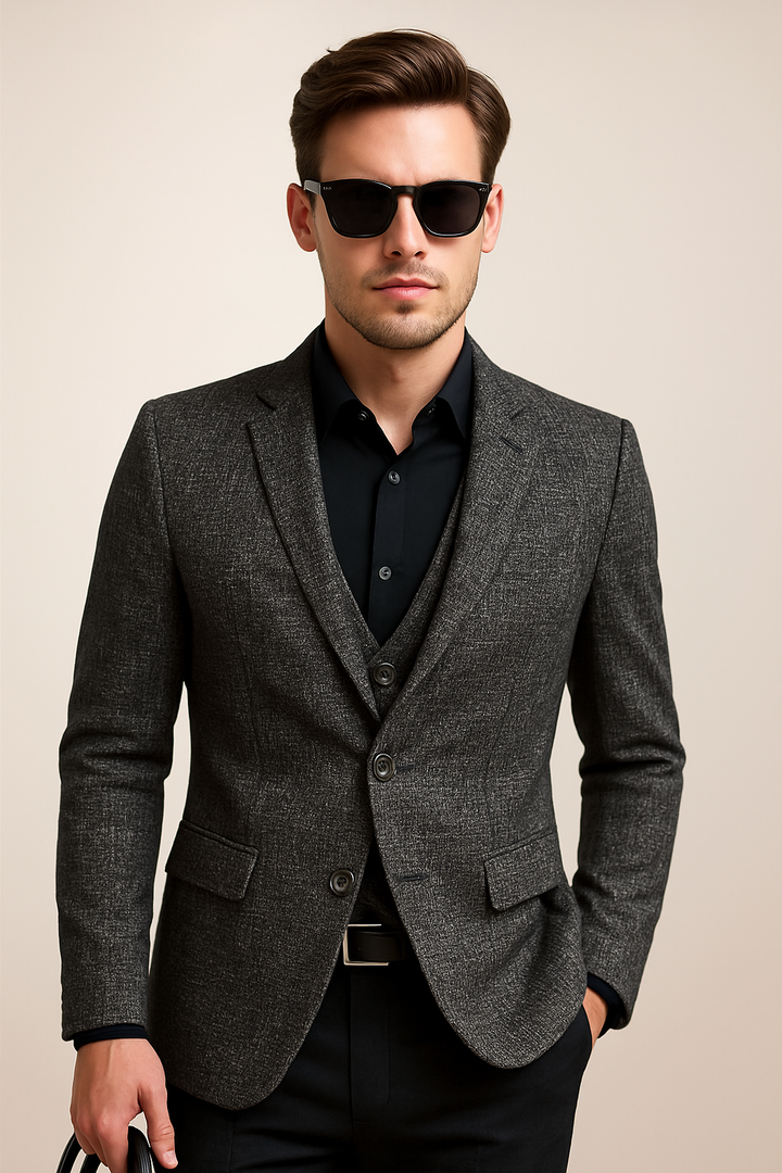 Blake | Elegant Slim Fit Blazer Men - Grey Casual Jacket