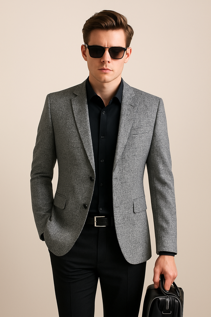 Blake | Elegant Slim Fit Blazer Men - Grey Casual Jacket