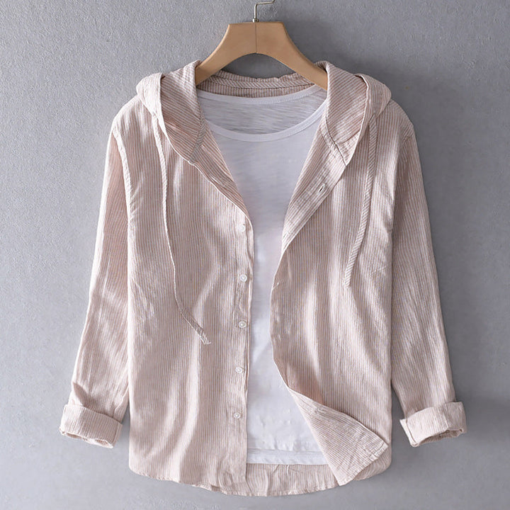 Annika | Effortless Hooded Linen Button-Up Blouse