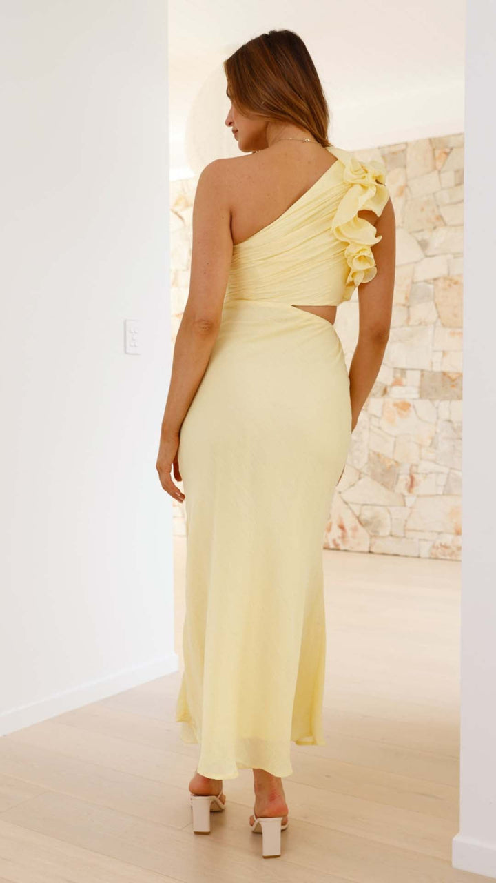Tilly | Elegant One Shoulder Cutout Midi Dress