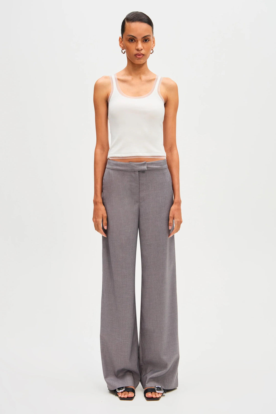 Belen | Sleeveless Asymmetric Top Wide Leg Pants Co-Ord Set