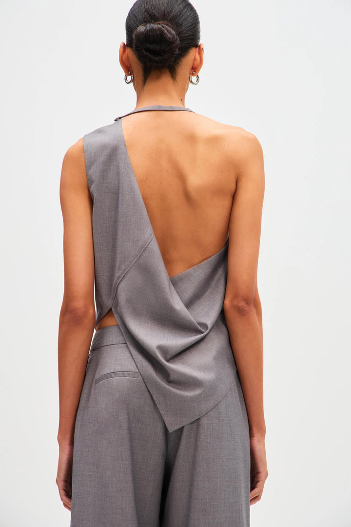 Belen | Sleeveless Asymmetric Top Wide Leg Pants Co-Ord Set