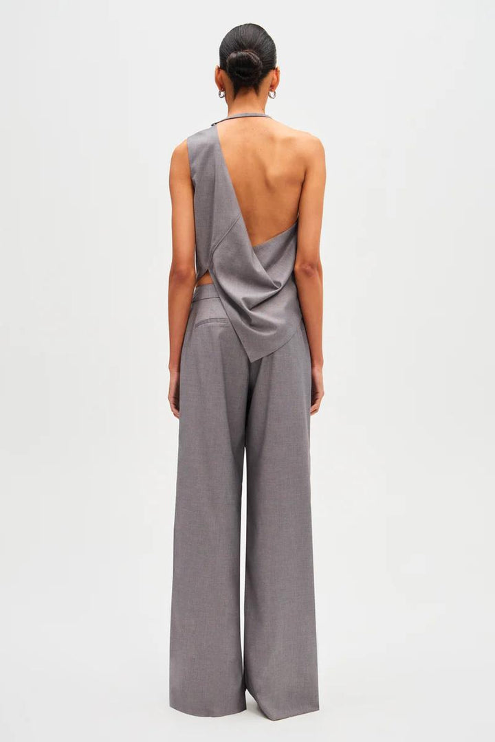 Belen | Sleeveless Asymmetric Top Wide Leg Pants Co-Ord Set