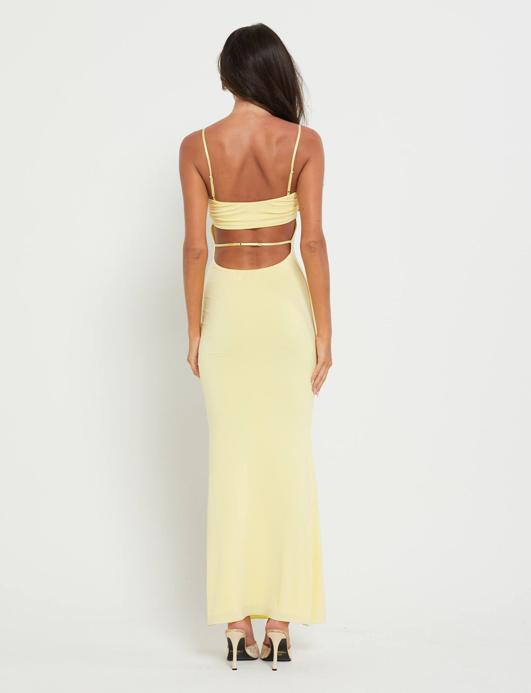 Sybil | Elegant Strapless Backless Maxi Gown