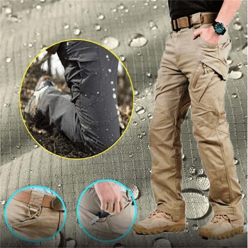Evy | Tactical Men's Khaki Cargo Pants With Multiple Pockets