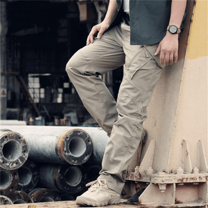 Evy | Tactical Men's Khaki Cargo Pants With Multiple Pockets