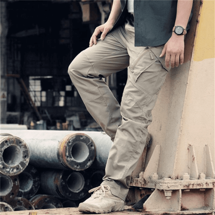 Evy | Tactical Men's Khaki Cargo Pants With Multiple Pockets