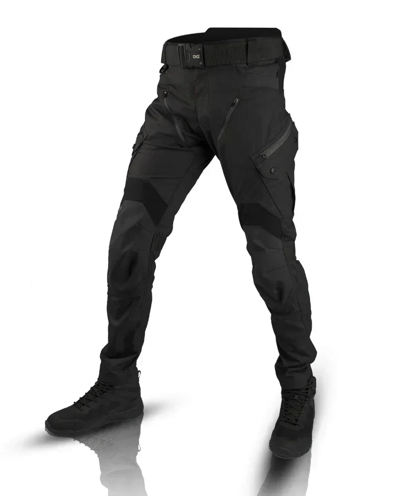 Willow | Tactical Black Cargo Pants With Multiple Pockets