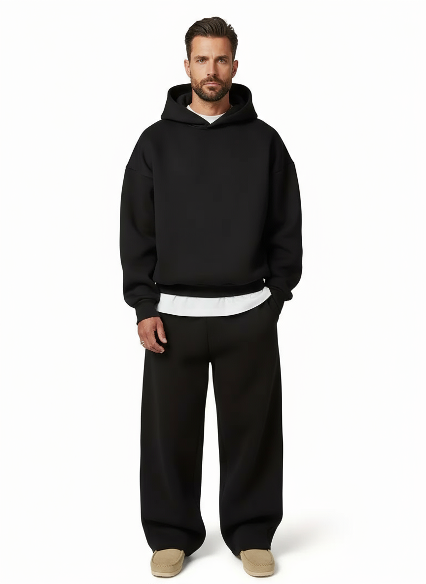 Evy | Stylish Men's Grey Tracksuit Set With Hoodie