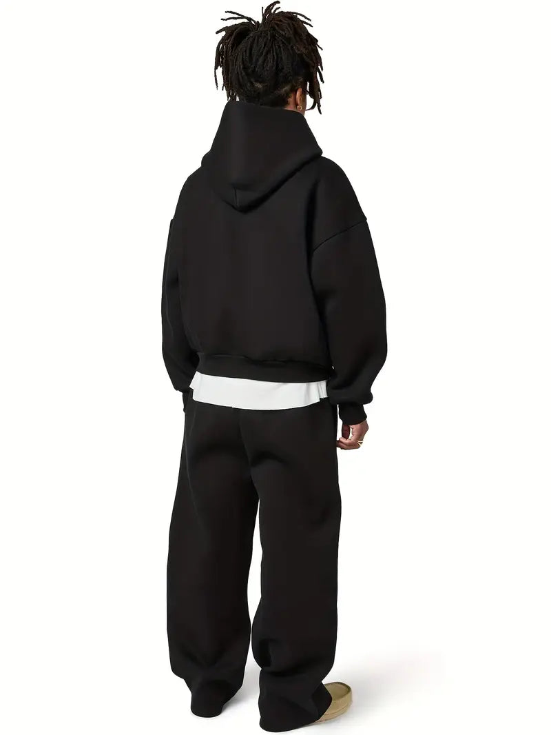 Evy | Stylish Men's Grey Tracksuit Set With Hoodie