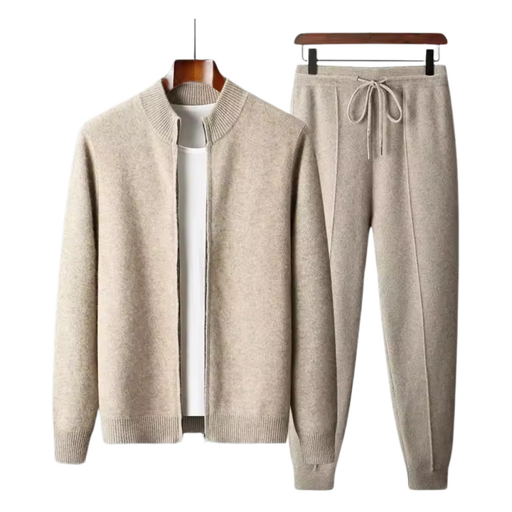 Cordelia | Premium Merino Wool Tracksuit Set Men - Beige