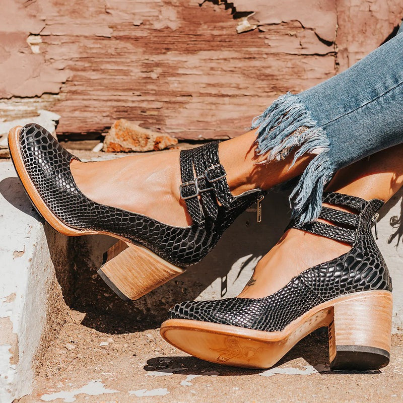 Tessa | Stylish Tan Leather Block Heel Ankle Boots