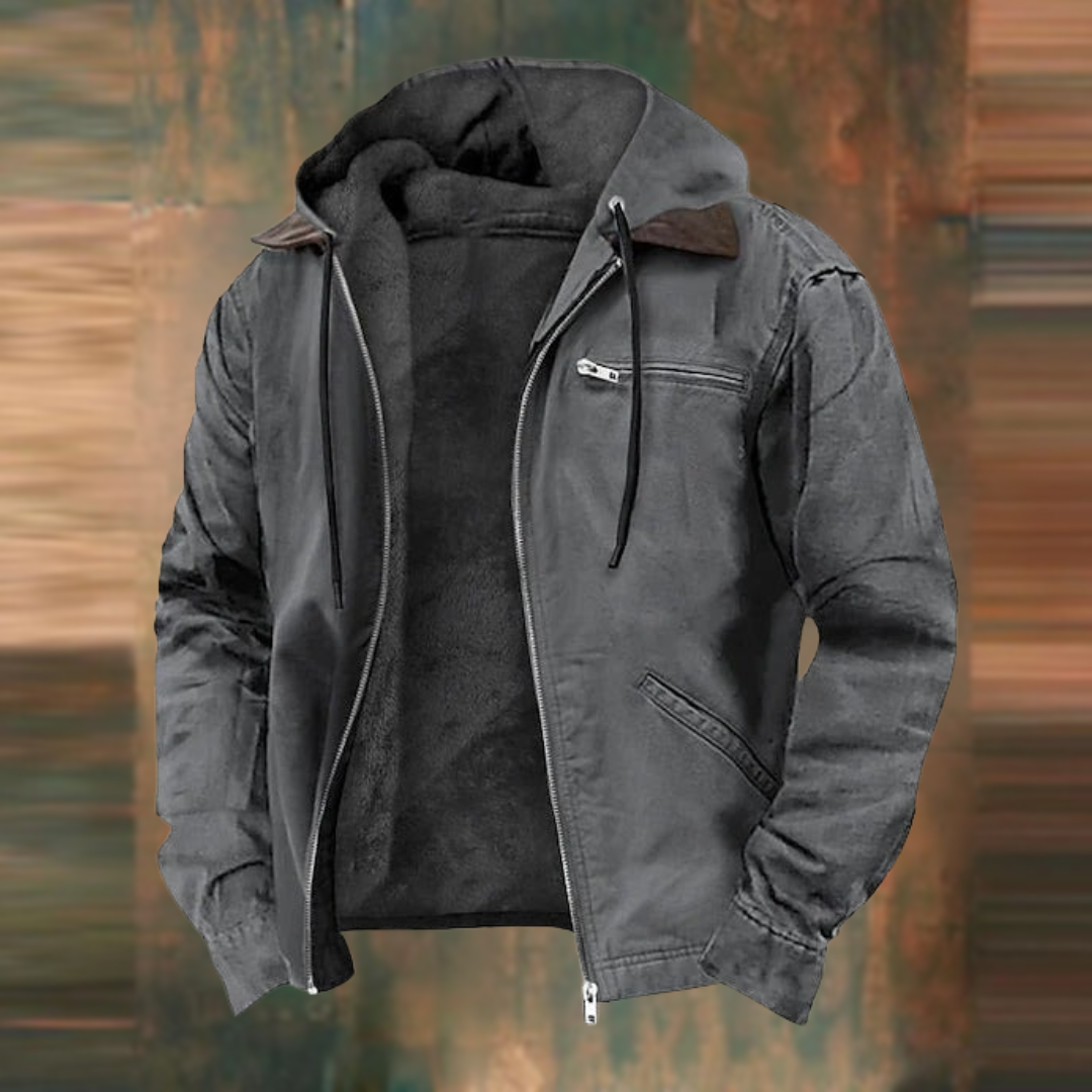 Tessa | Stylish Men's Hooded Zip-Up Jacket With Fleece Lining
