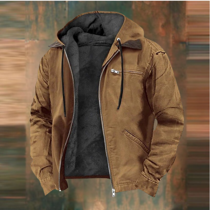 Tessa | Stylish Men's Hooded Zip-Up Jacket With Fleece Lining
