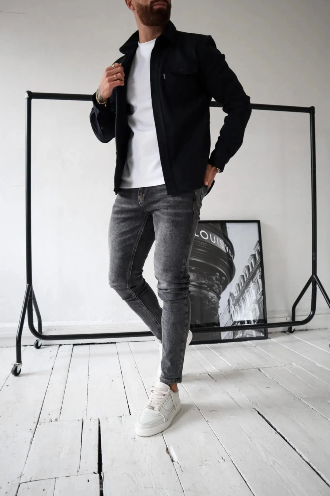Clara | Stylish Blue Button Up Shirt With Chest Pockets
