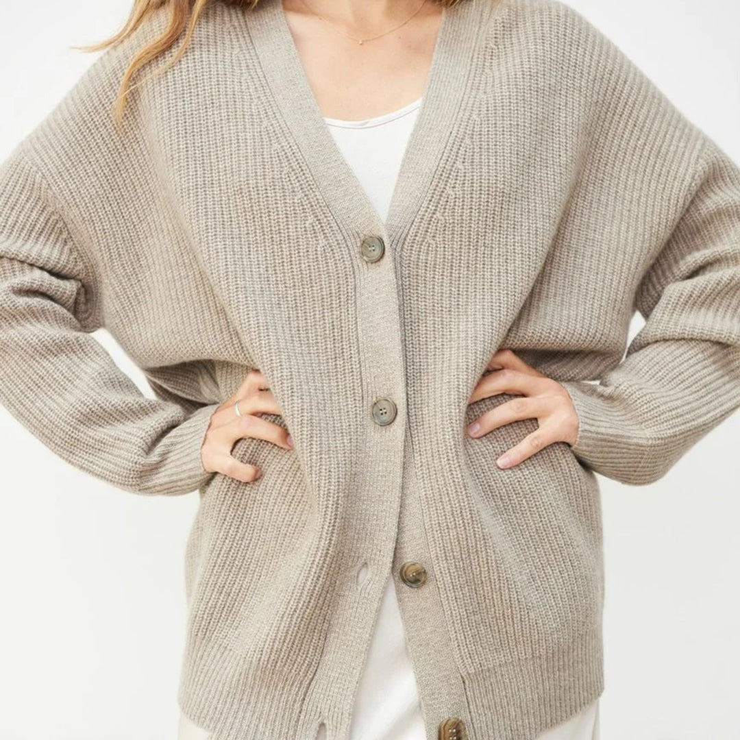 Cordelia | Elegant Oversized Ribbed Cardigan Women