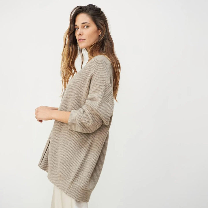 Cordelia | Elegant Oversized Ribbed Cardigan Women