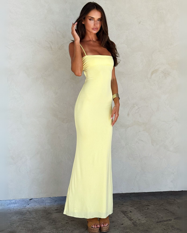 Sybil | Elegant Strapless Backless Maxi Gown