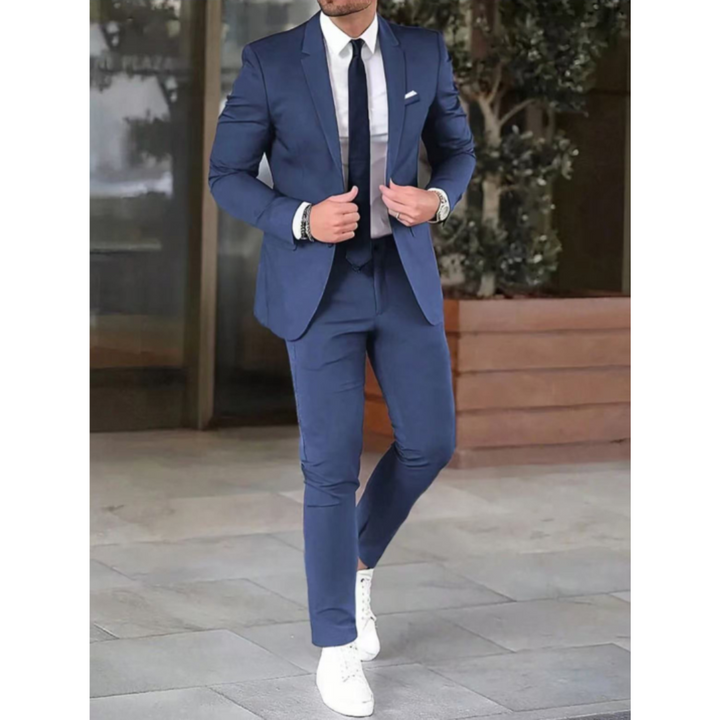 Dominic | Elegant Men's Tan Two Piece Slim Fit Business Suit