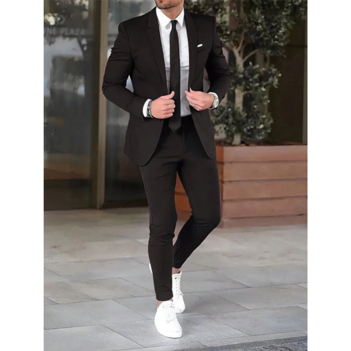 Dominic | Elegant Men's Tan Two Piece Slim Fit Business Suit