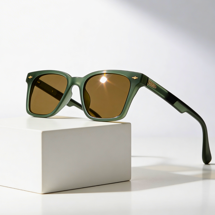 Eliana | Stylish Square Frame Wayfarer Sunglasses With Translucent Teal
