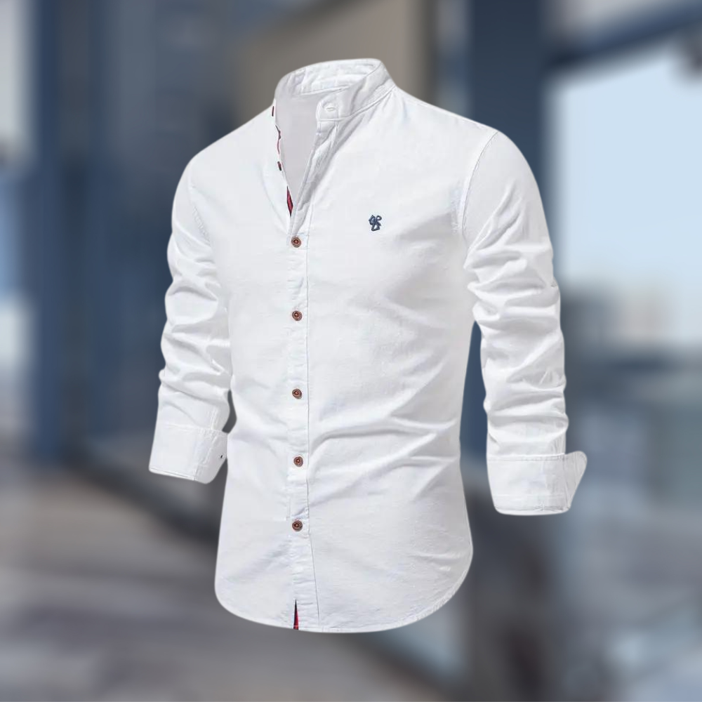 Oliver | Stylish Men's Green Long Sleeve Button-Up Shirt