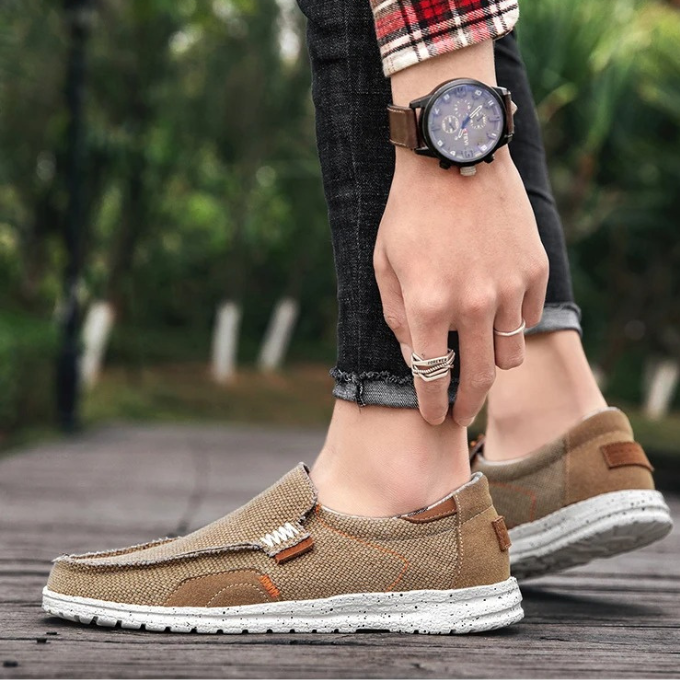 Dockstone | Stylish Canvas Slip-On Loafers For Men