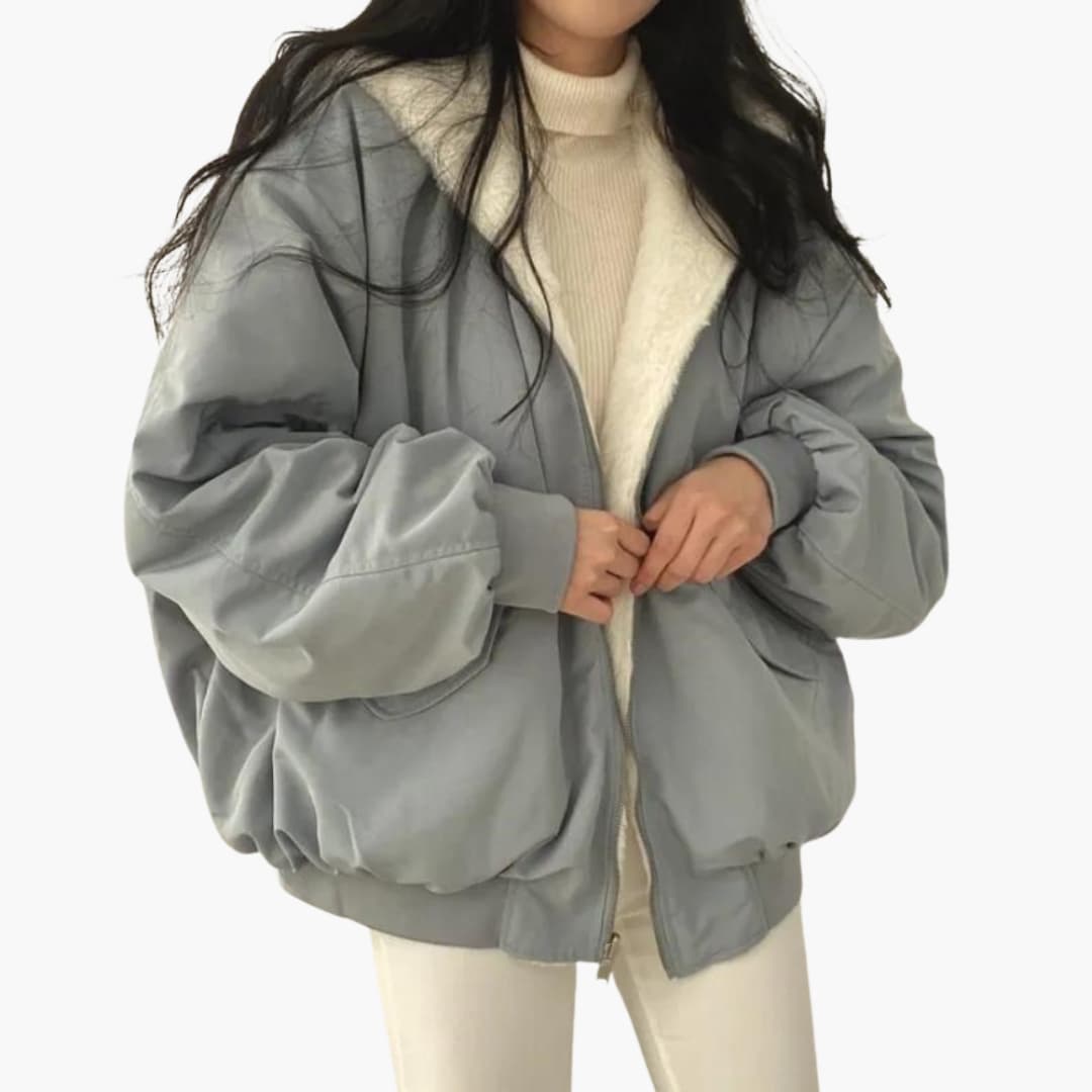 Evelyn | Chic Oversized Puffer Jacket With Ribbed Cuffs