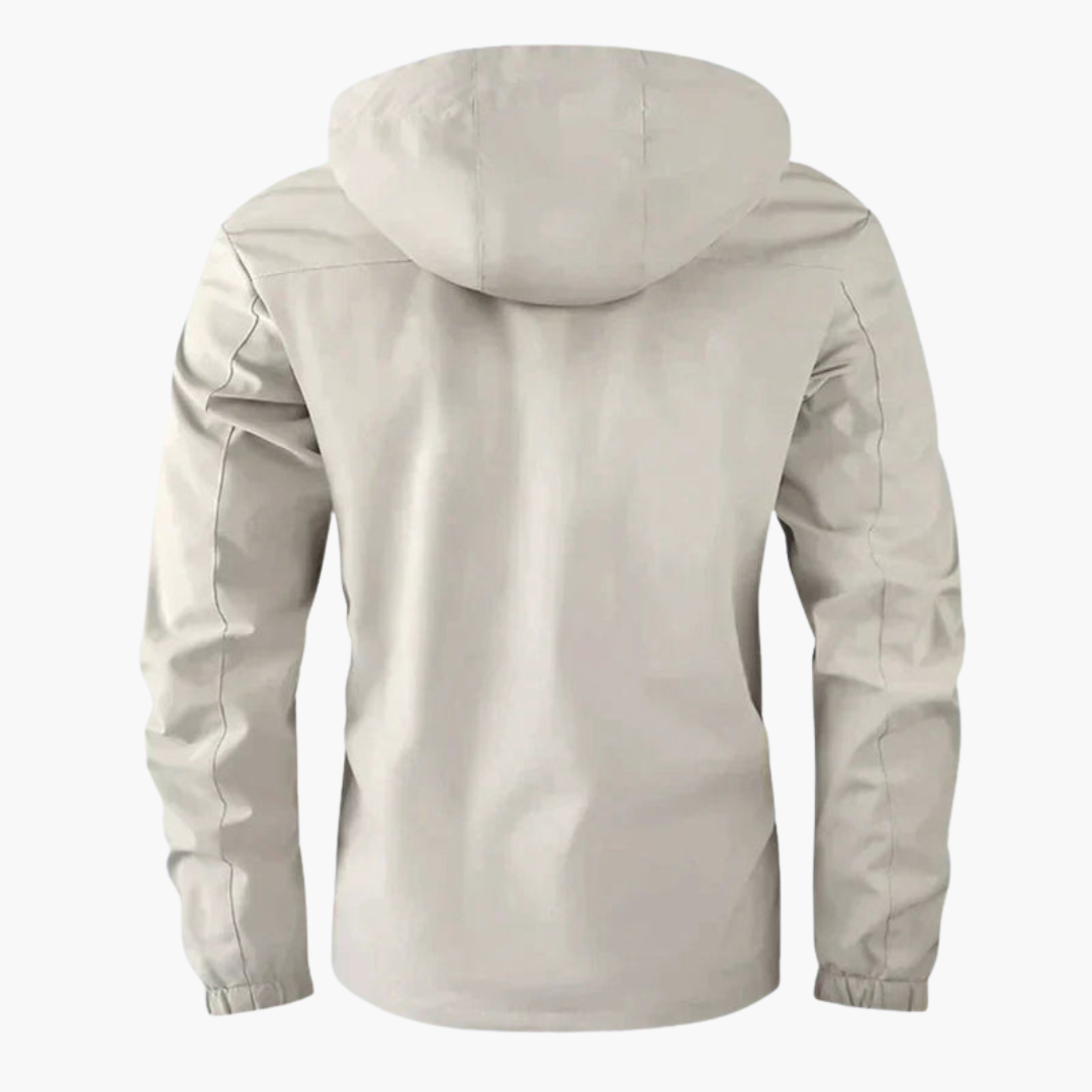 Nora | Stylish Men's White Hooded Winter Parka With Multi Pockets