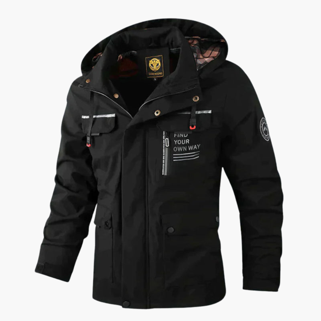 Nora | Stylish Men's White Hooded Winter Parka With Multi Pockets