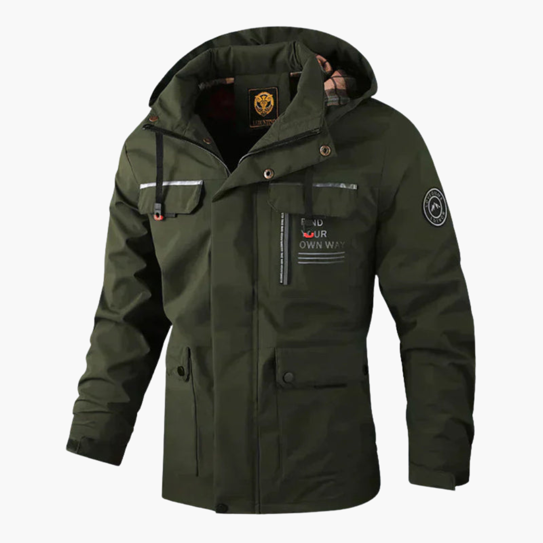 Nora | Stylish Men's White Hooded Winter Parka With Multi Pockets