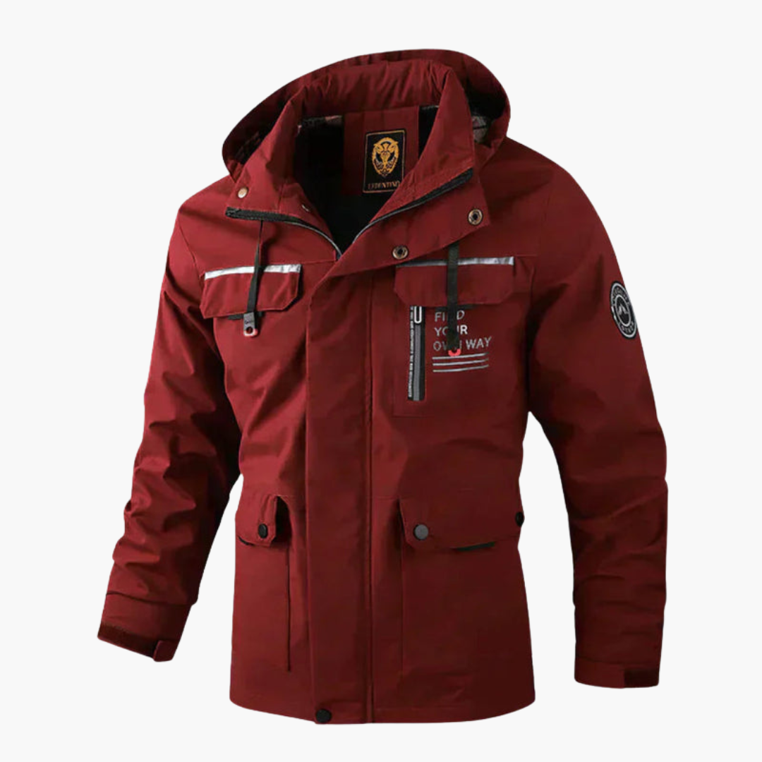 Nora | Stylish Men's White Hooded Winter Parka With Multi Pockets
