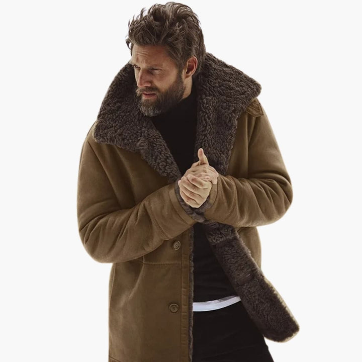 Margot | Elegant Faux Shearling Winter Coat With Wide Collar