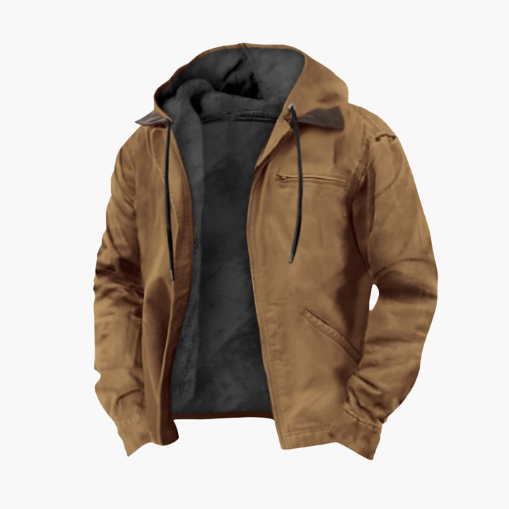 Rosanna | Stylish Men's Hooded Zip-Up Jacket With Fleece Lining