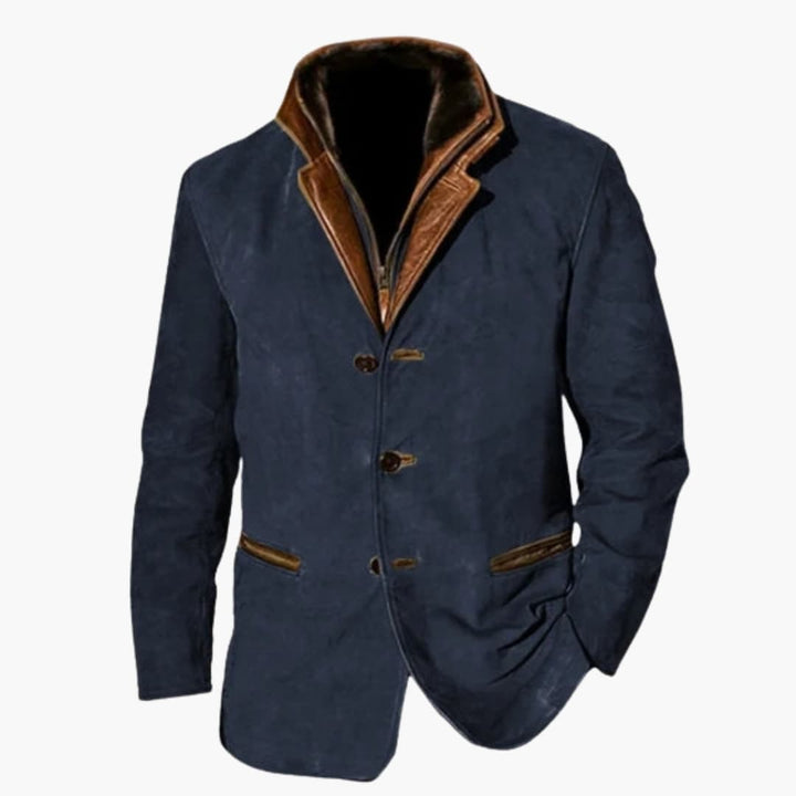 Phoebe | Stylish Brown Suede Blazer With Button Closure